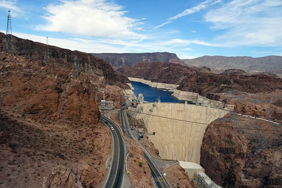 hoover dam, colorado, river, nevada, power, arizona, hydroelectric, HD wallpaper