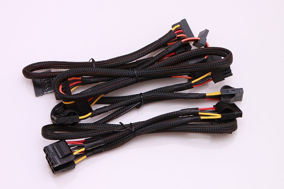 atx, black, cables, computers, connectors, power, psu, supply HD wallpaper