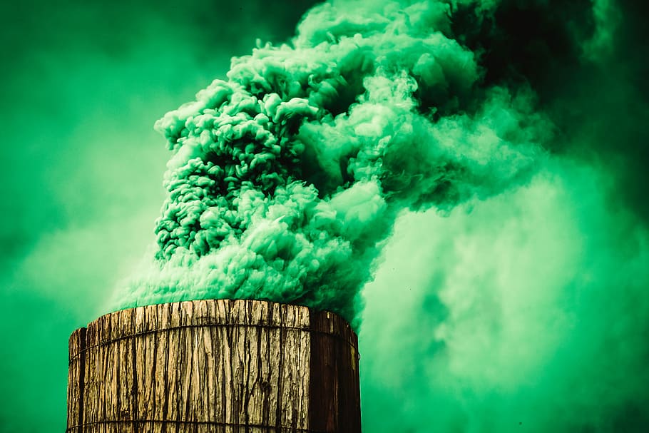 Green Smoke, green smoke surrounded by green smoke, burning, mist HD wallpaper
