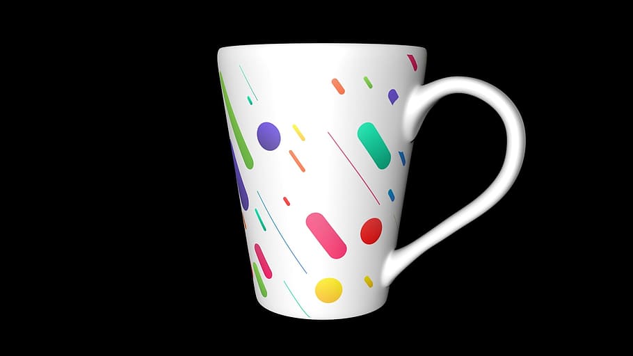 tea, cup, 3d, black background, studio shot, indoors, drink HD wallpaper