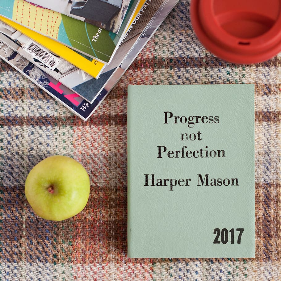 Progress not perfection harper mason besides green fruit, still HD wallpaper