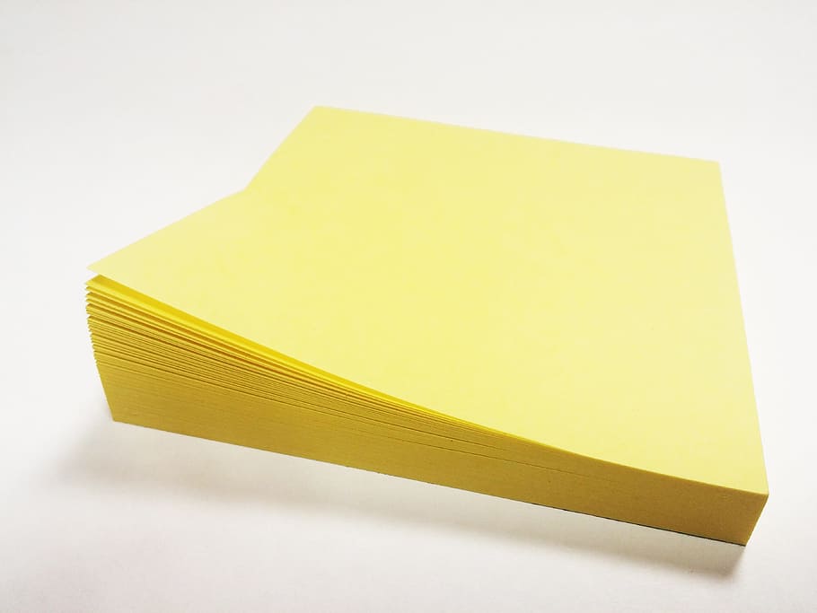 yellow notepad, Post It, Office, Work, notes, adhesive note HD wallpaper