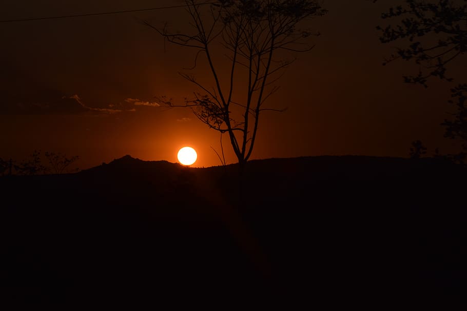 sunset, dawn, dusk, evening, light, silhouette, sky, beauty in nature HD wallpaper