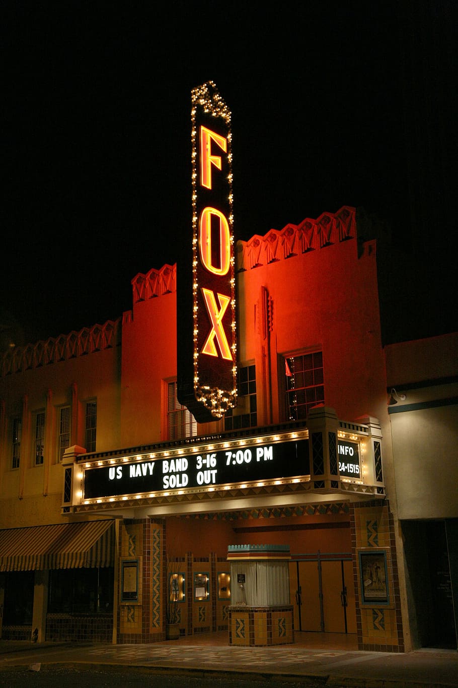 Fox Navy Band Sold Out building, tucson, arizona, fox theatre, HD wallpaper