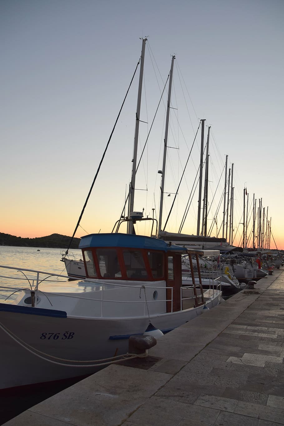 sunset, boats, sea, transportation, nautical vessel, mode of transportation HD wallpaper