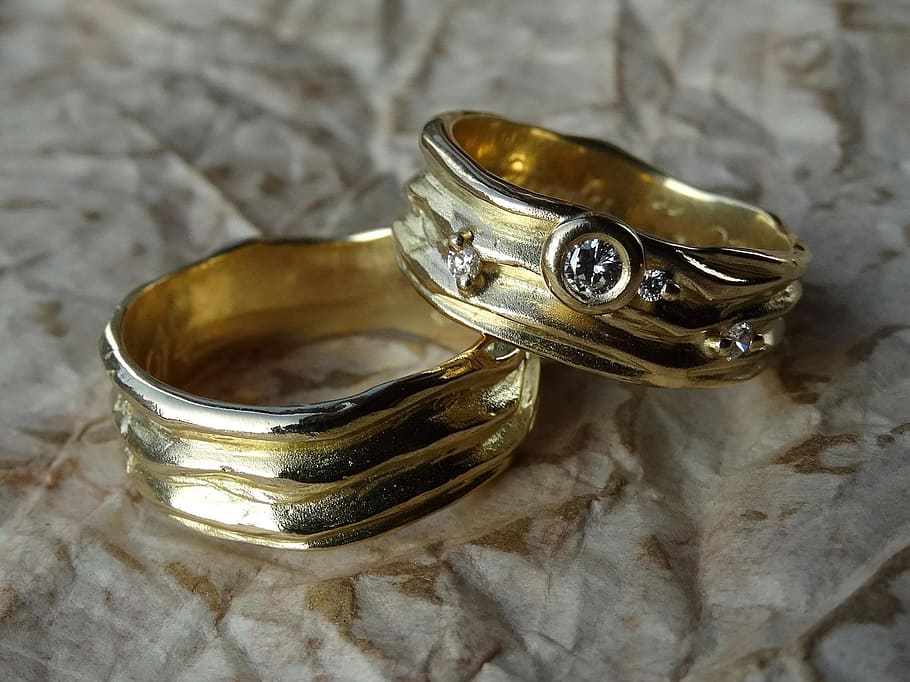 Wedding Rings, Gold, Diamond, gold Colored, jewelry, metal HD wallpaper
