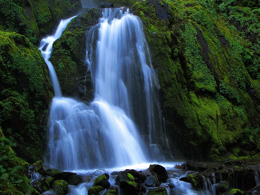 waterfall, cascade, landscape, scenic, scenics - nature, beauty in nature HD wallpaper