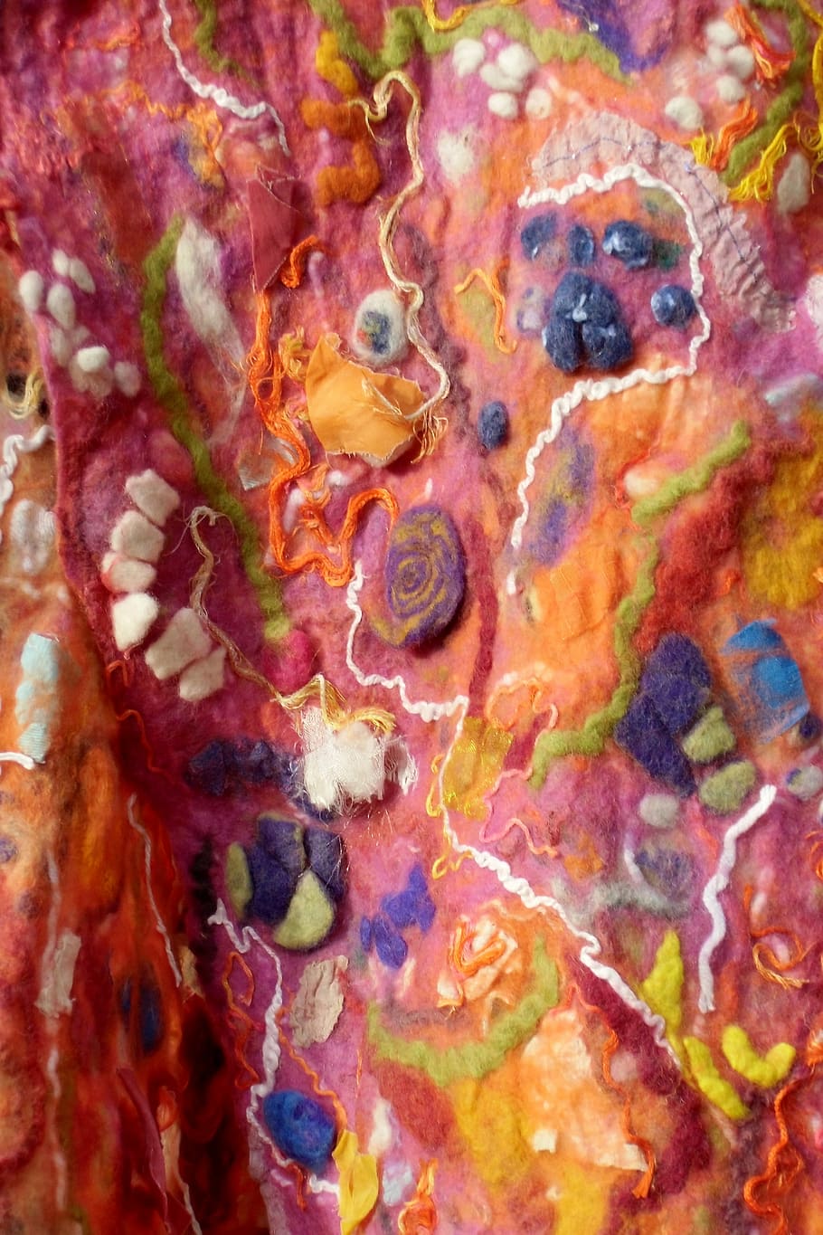 Felt, Colorful, Wool, Hand, Labor, art, hand labor, scarf, multi colored HD wallpaper
