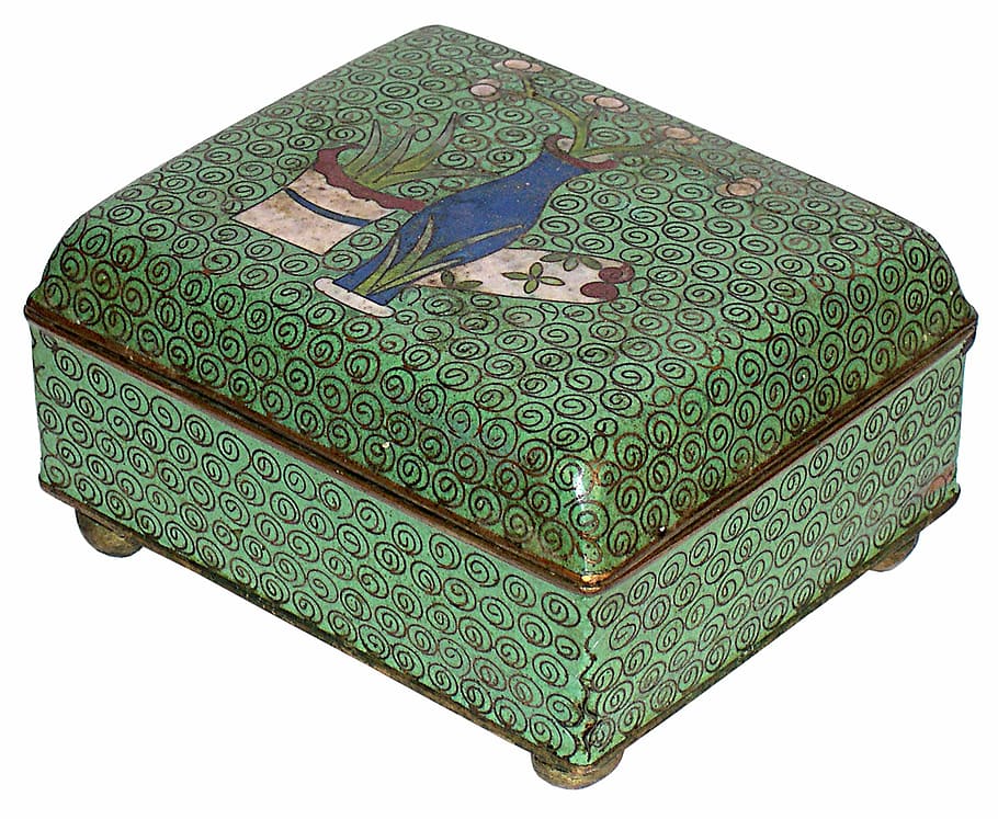 decorative, box lid, green, gift, decoration, container, anniversary HD wallpaper