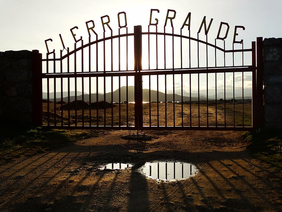 big close, ranch gate, sunset, fence, prison, architecture HD wallpaper