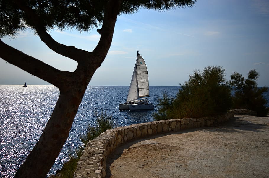 croatia, holiday, ship, sea, beach, adria, water, summer, travel, HD wallpaper