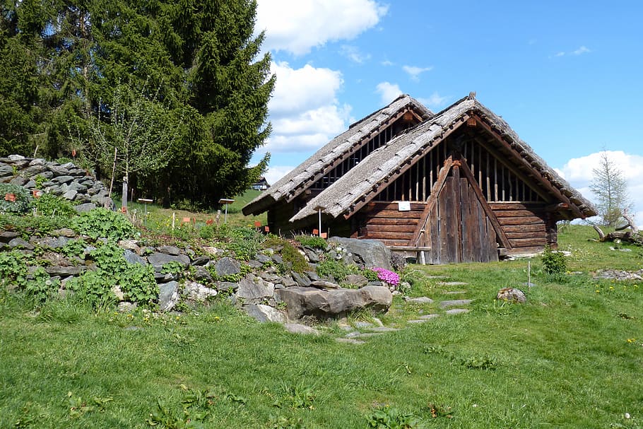 Celts, Village, Block House, Vacation, celts village, alm, hut, HD wallpaper