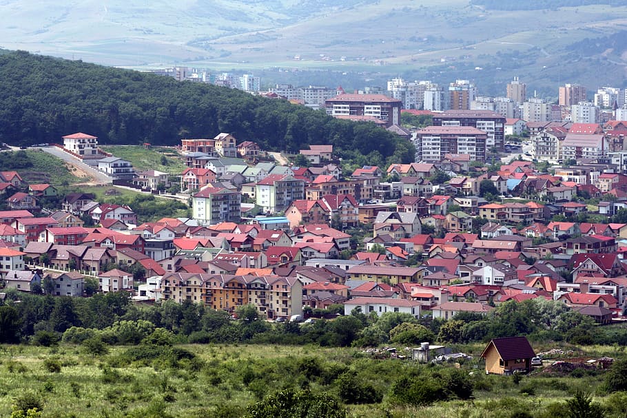 cluj napoca, romania, city, panorama, transylvania, building exterior, HD wallpaper