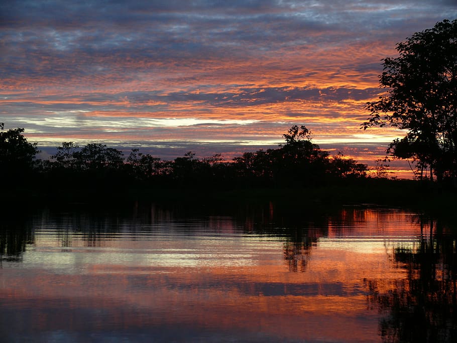 Peru, Lagoon, Sunrise, Shadow, Light, light and shade, nature HD wallpaper