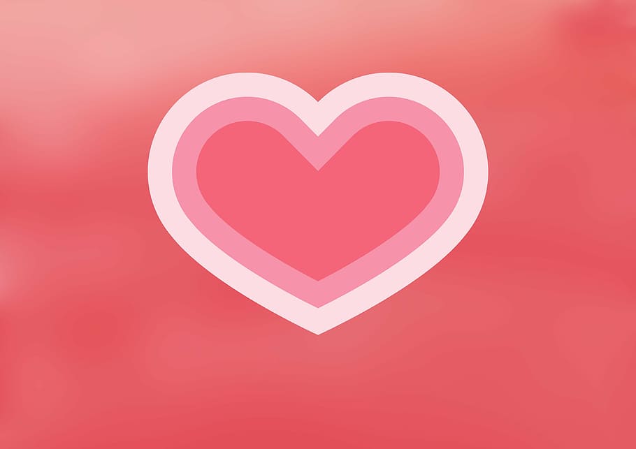 Hd Wallpaper Red And Pink Heart Logo Love Valentine S Day Background Romance Wallpaper Flare