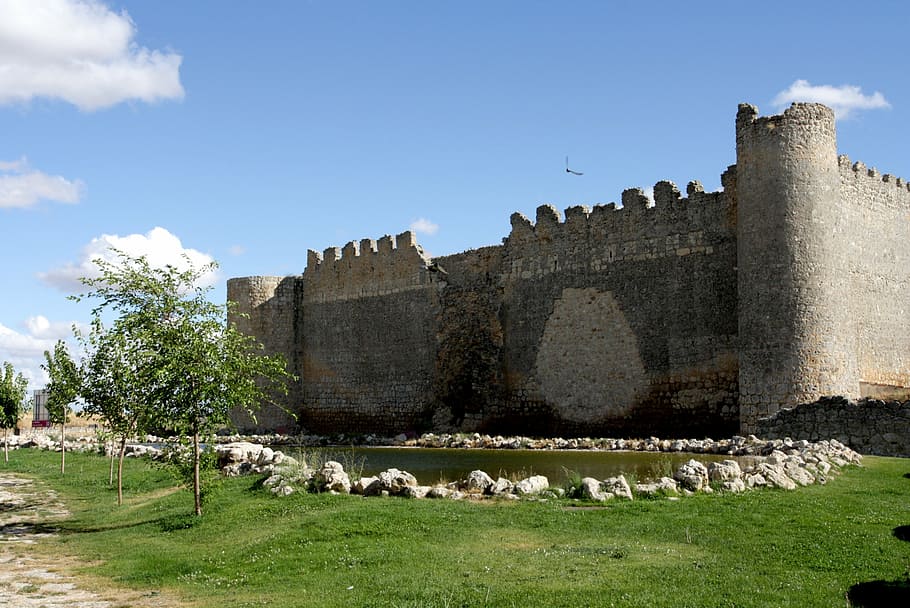 wall, medieval, villa book, stone, architecture, fortress, history, HD wallpaper