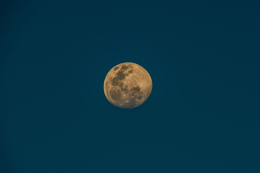 full moon, sky, night, astronomy, space, blue, planetary moon HD wallpaper