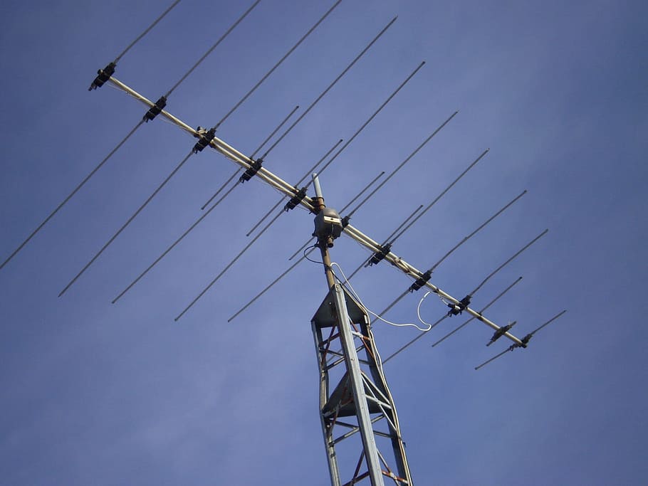 grey antenna, Television, Tv, Aerial, communication, retro, broadcasting