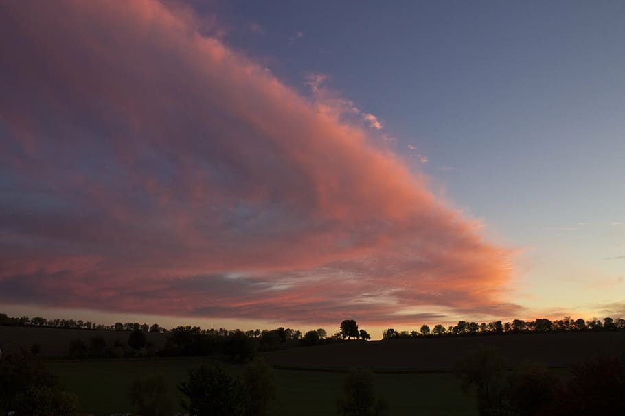 cloud, clouds, evening, twilight, abendstimmung, sunset, sky HD wallpaper