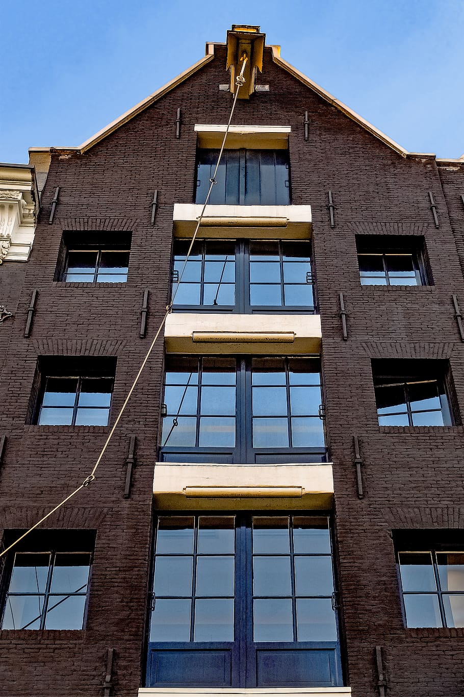 building, facade, brick, black, dark, architecture, amsterdam HD wallpaper