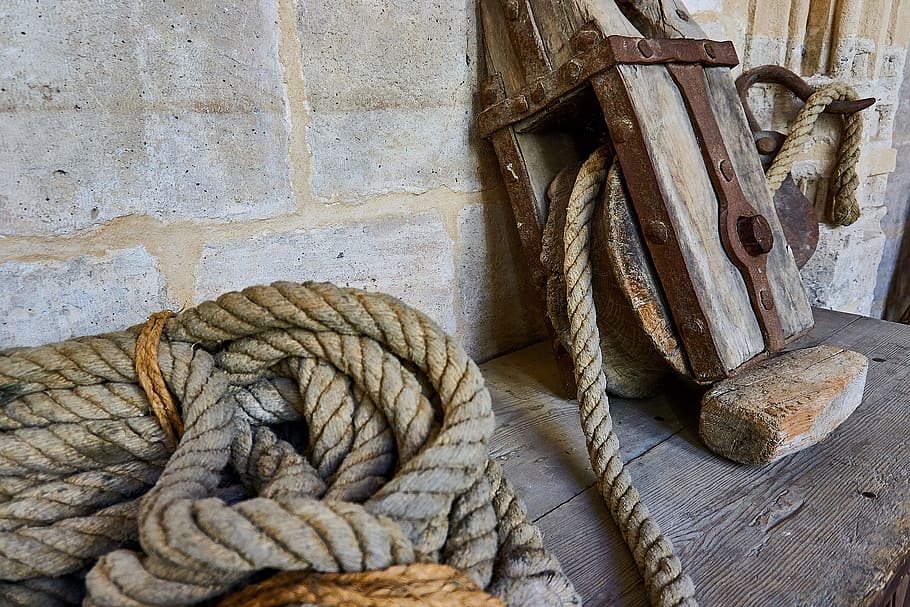 old, tool, rope, winch, old tool, craft, work, close up, no people HD wallpaper