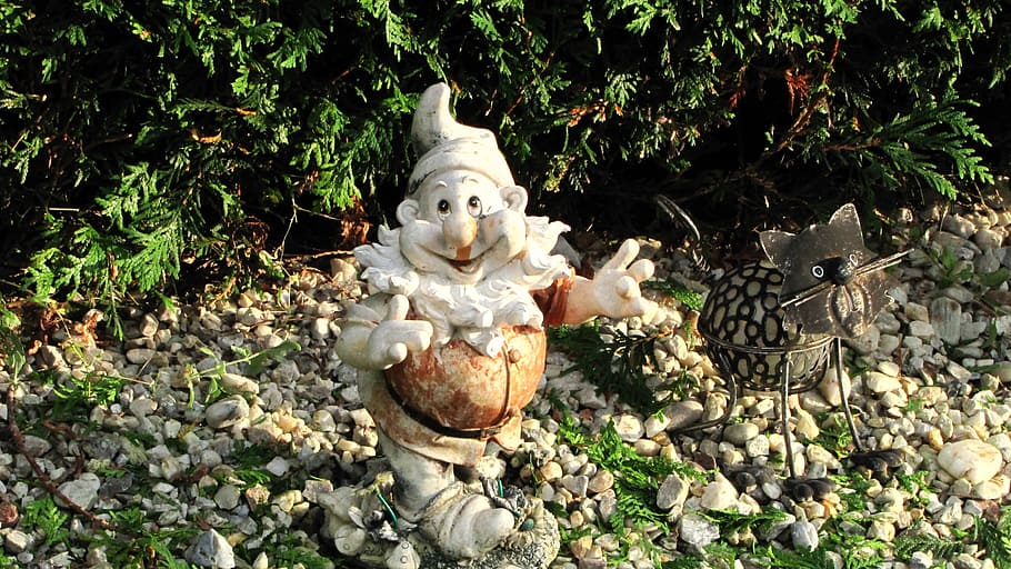 dwarf, gnome, nature spirits, elves, natural beings, garden gnome HD wallpaper