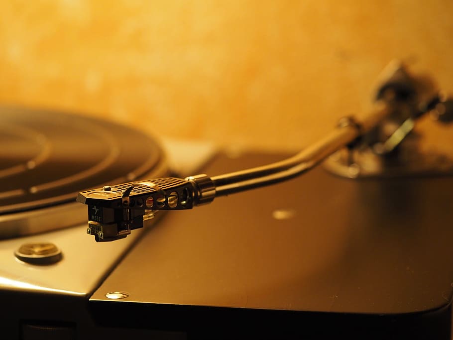 closeup photography of vinyl player, turntable, thorens, stroboskob, HD wallpaper