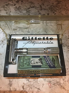 razor, de, double, edge, vintage, gillette, blue, blades, case HD wallpaper