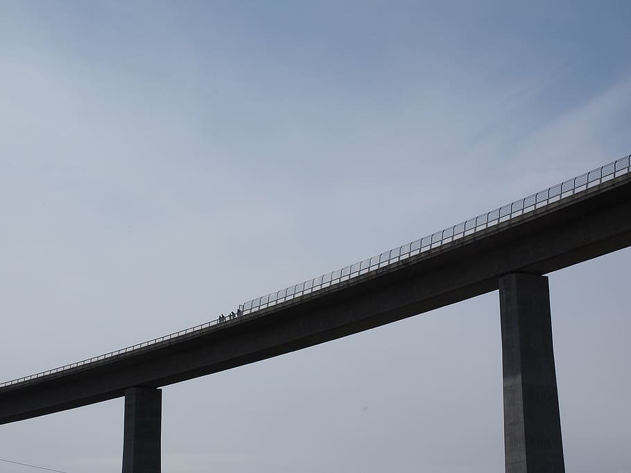 bridge, high, building, road, bridging, bridge piers, architecture HD wallpaper