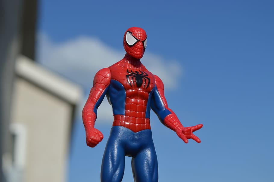 selective focus photography of Spider-Man action figure, spiderman, HD wallpaper