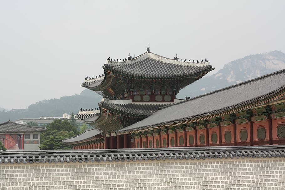 gyeongbok palace, hanok, traditional, korean traditional, classic, HD wallpaper