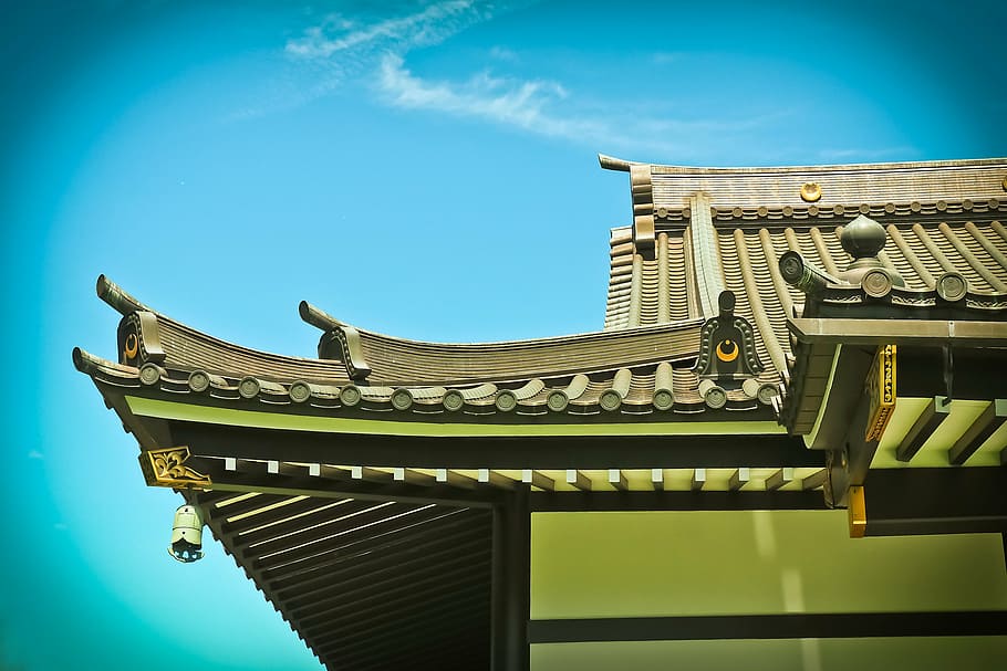 architecture, asia, building, shrine, temple complex, japanese, HD wallpaper