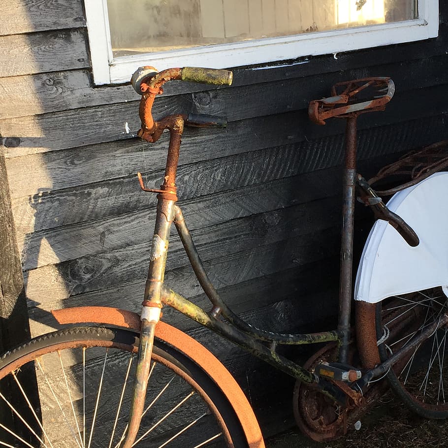 old, rusty, bike, mode of transportation, land vehicle, bicycle HD wallpaper