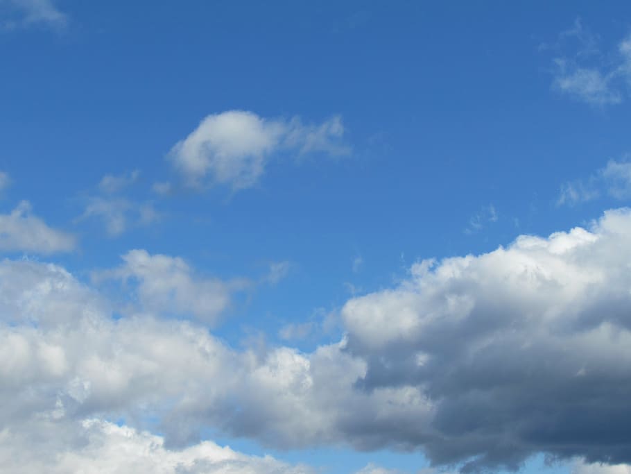 clouds, sky, clouds form, cloud - sky, blue, cloudscape, atmosphere HD wallpaper