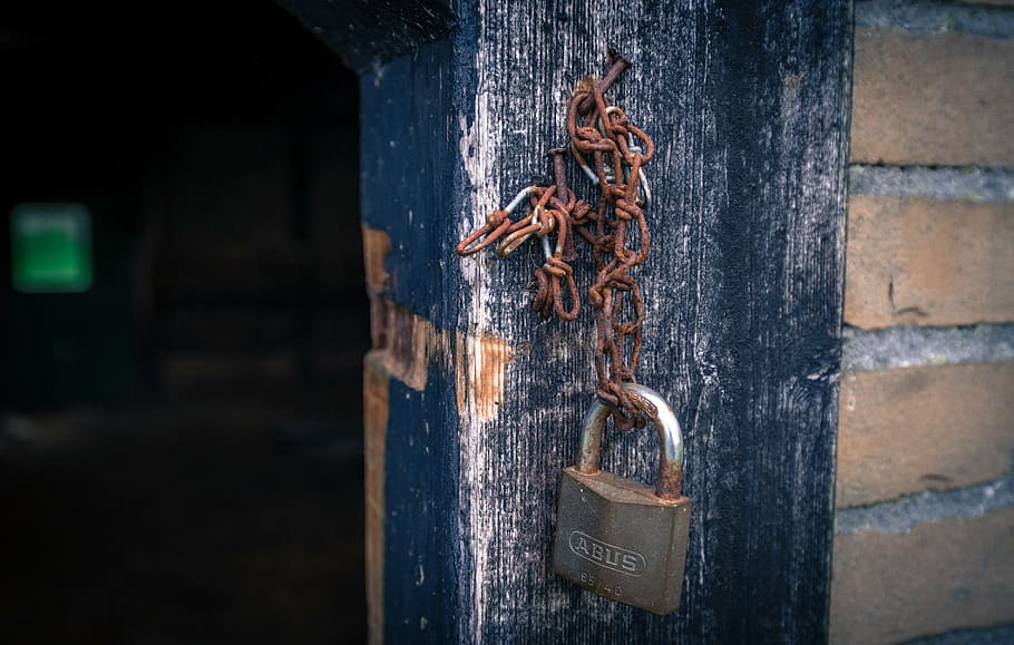 lock, rusted, barn, shed, iron, vintage, padlock, grungy, closed HD wallpaper