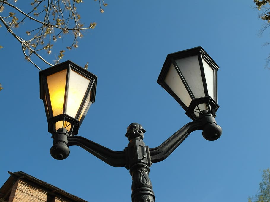 lantern, sky, light, lighting equipment, street light, low angle view HD wallpaper