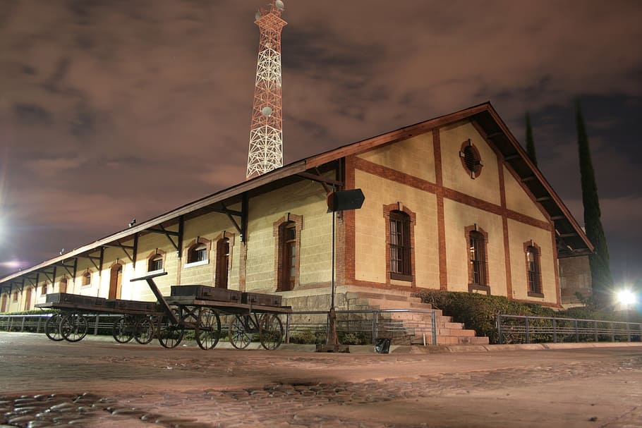 night, architecture, aguascalientes, mexico, building, winery, HD wallpaper