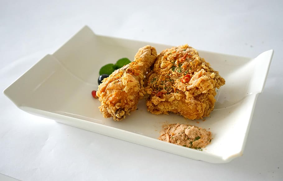 fried, chicken, meal, meat, restaurant, dinner, delicious, tasty HD wallpaper