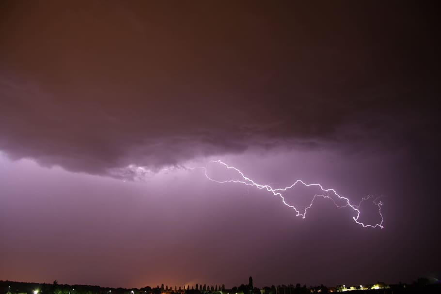 france, thunderstorms, lightning, cloud - sky, power in nature HD wallpaper