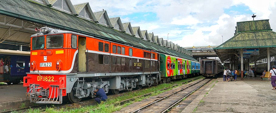 train, locomotive, yangon, station, myanmar, rail, network