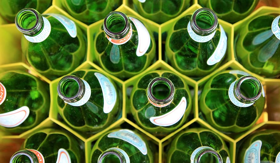 beverage, green, empty, bottle, container, green color, drink HD wallpaper