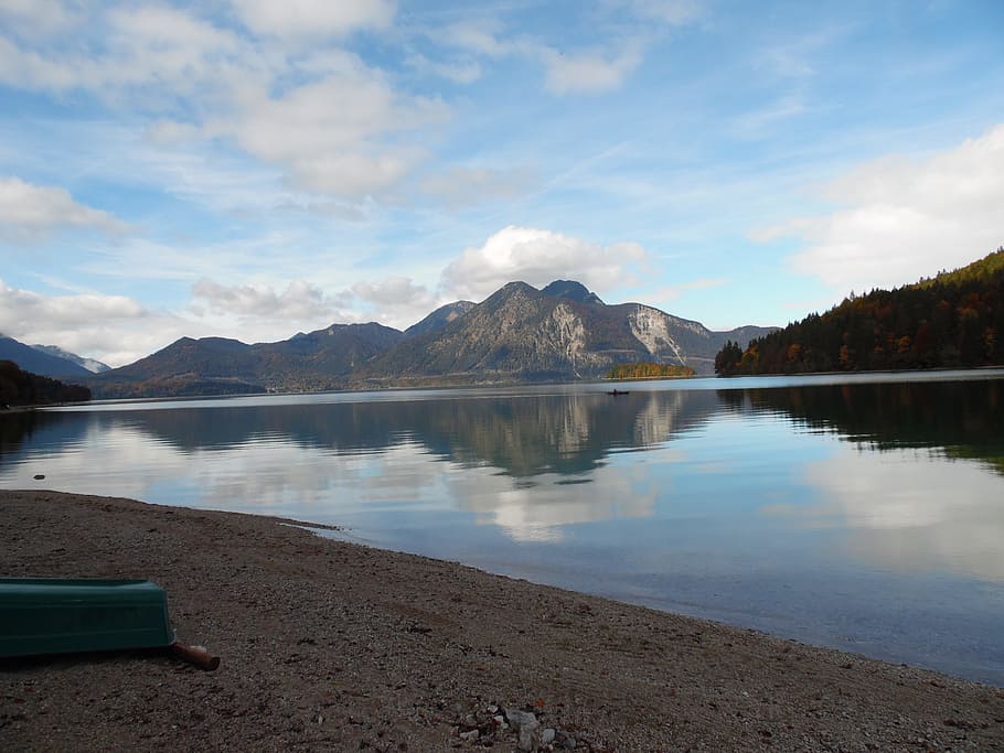 landscape, mountains, nature, water, clouds, daylight, environment HD wallpaper