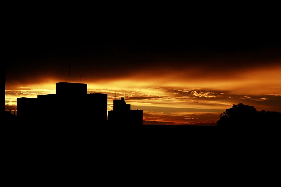 sunset, horizon, sol, natural, eventide, rays of sunshine, beautiful HD wallpaper