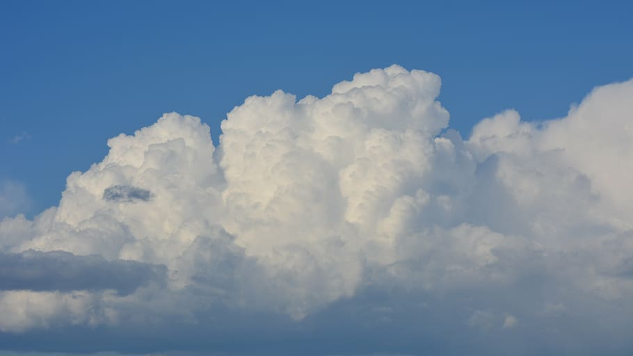 clouds, cumulus, sky, storm, rain, cloudy, blue, nature, cloud - sky HD wallpaper