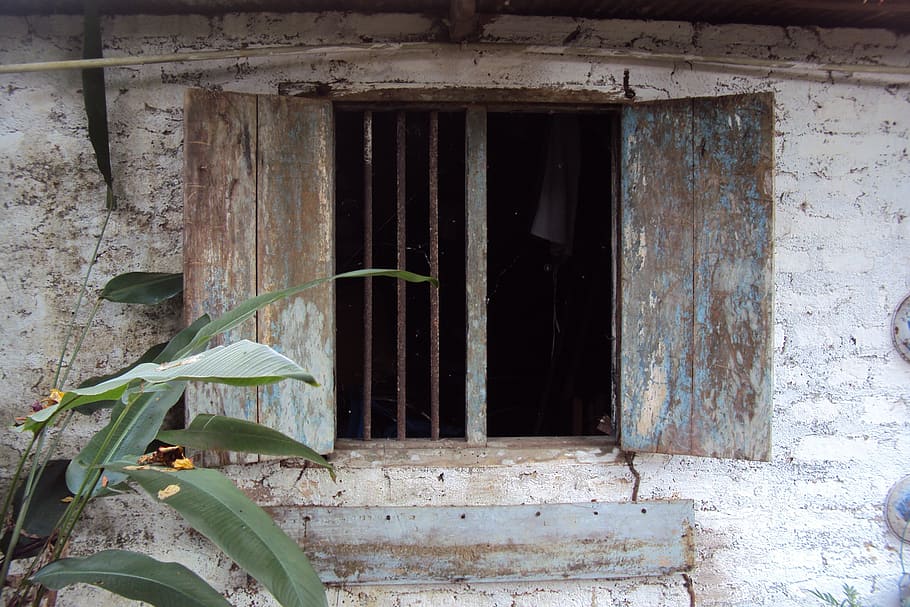 old window, haunted, backyard, sri lanka, shack, building, decay HD wallpaper
