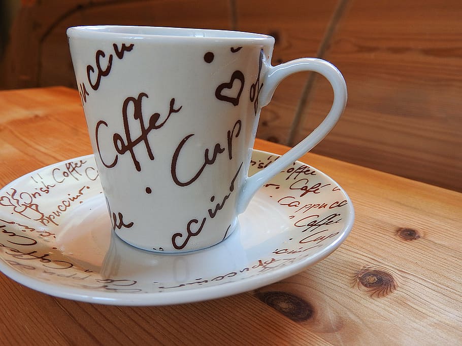 coffee cup, saucer, ceramic, drink, table, cafe, heat - Temperature HD wallpaper