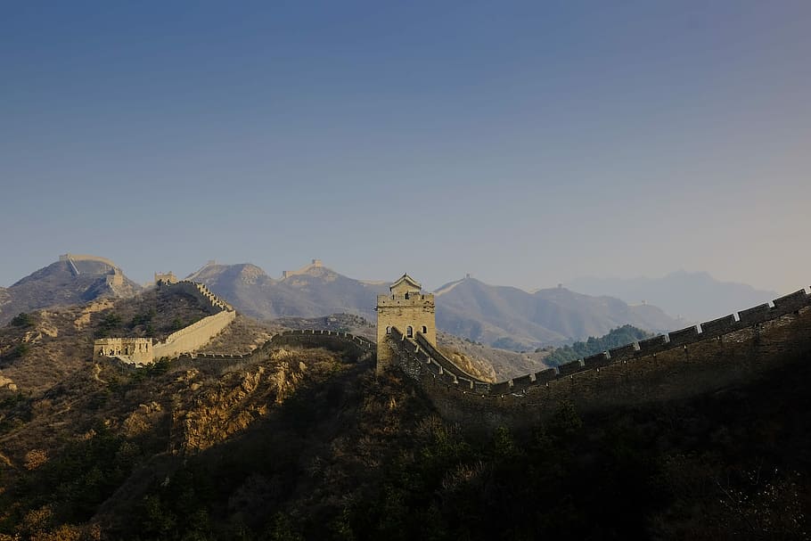 Great Wall of China, Great Wall of China, China, mountain, rock