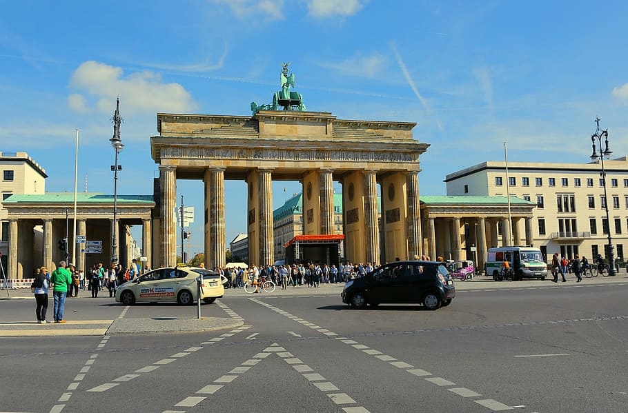 berlin, landmark, quadriga, architecture, famous Place, brandenburg Gate, HD wallpaper