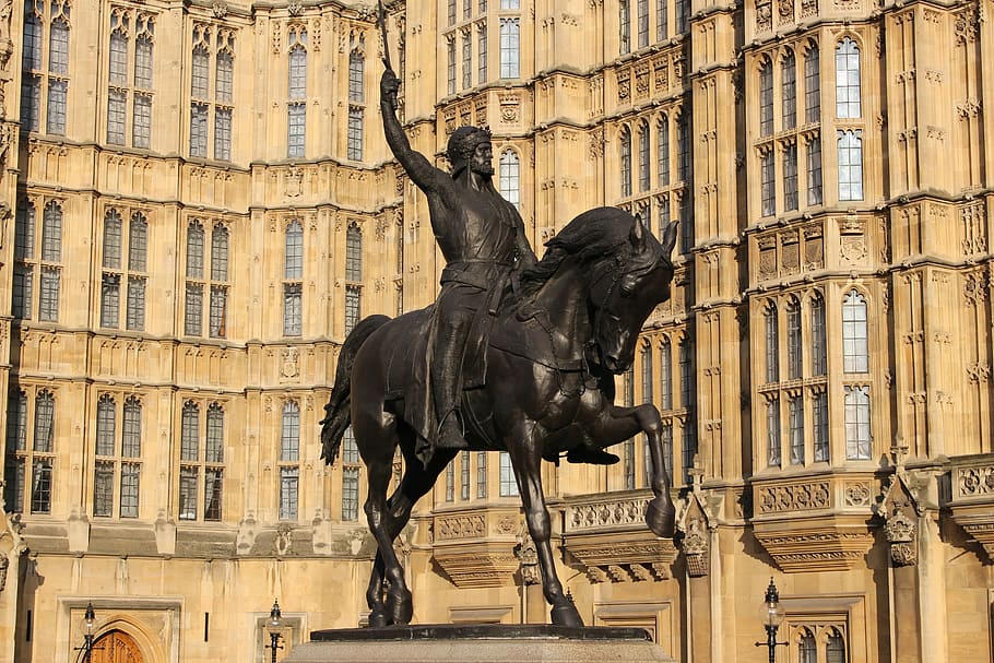 man riding on horse figurine, london, parliament, westminster, HD wallpaper