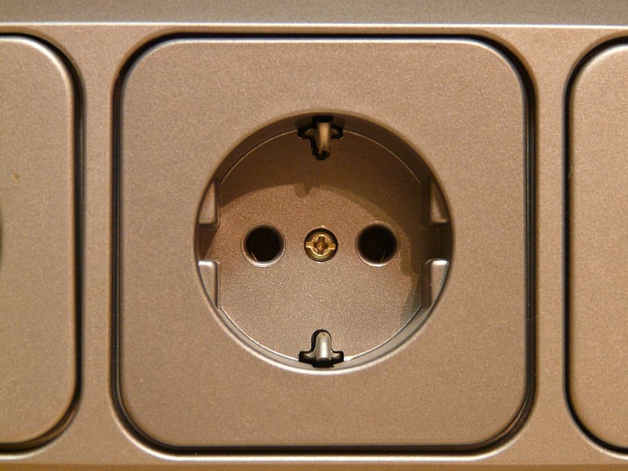 square brown framed socket, Plug, Current, Electricity, power line HD wallpaper